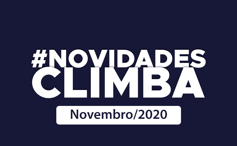 Novidades Climba – Novembro/2020